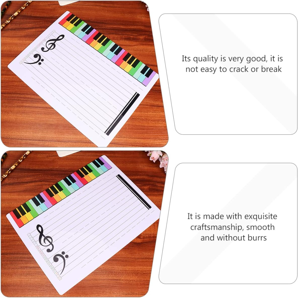 DOITOOL Erasable Whiteboard Music Staff Writable Music Teaching Practice Board for Fun Learning image number 3