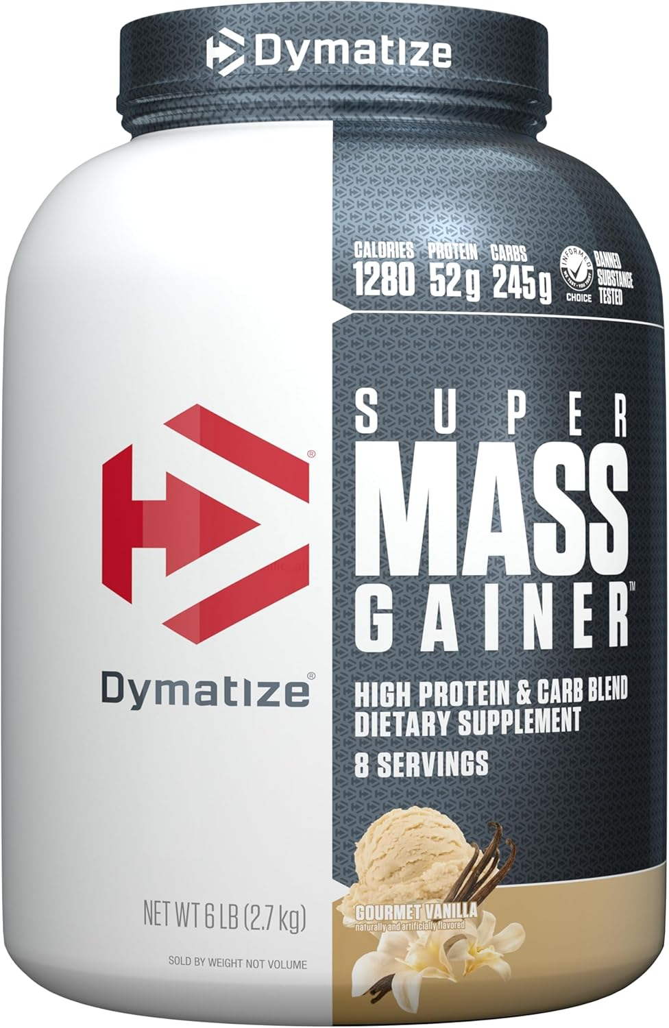 Dymatize Super Mass Weight Gainer Gourmet Vanilla 2.27Kg image number 6