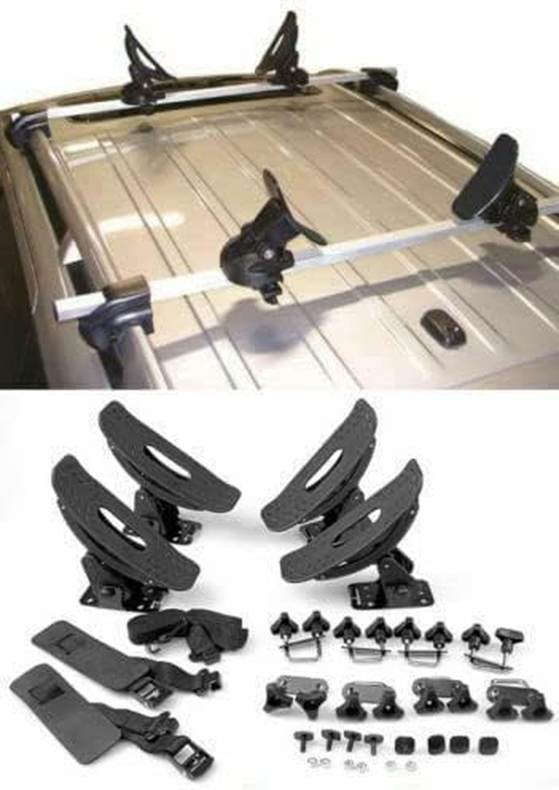 Universal Kayak Carrier Saddle Watercraft Roof Rack Arm Canoe Loader Quick-Install Side-Loading Kayak Loader with Protective Rubber Pads image number 4