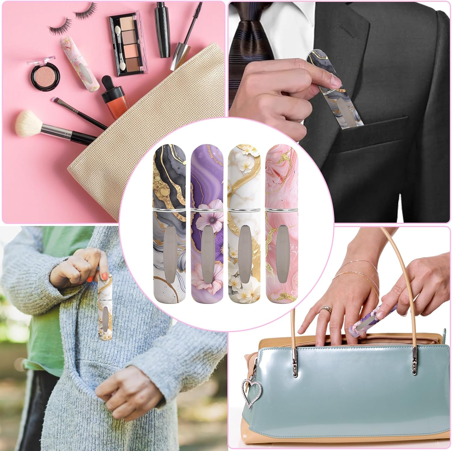 BRITIVIVE Perfume Atomiser Refillable Perfume Travel Bottle Travel Perfume Atomiser Refillable Perfume Bottle for Air Travel Holiday Camping Business (5 Ml) image number 1