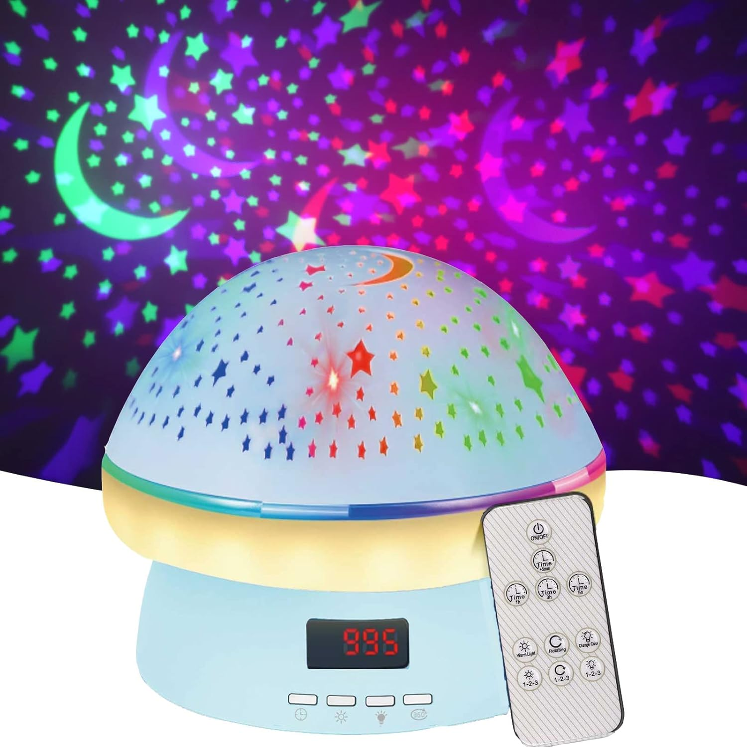 Star Projector for Kids Bedroom,Star Night Light Projector with Timer & Remote Control,Rotating Star Sky Moon Light with 8 Colors Options,Sleep Helper Gift Toys for 2-10 Year Old Girls Boys (Pink)