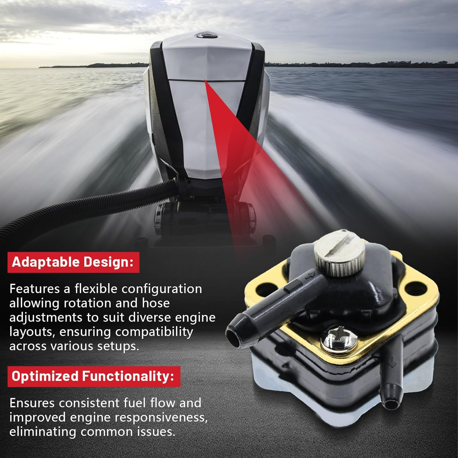 New Fuel Pump Assy for Johnson Evinrude Outboard 3-25 HP 18-7350 377927 388685