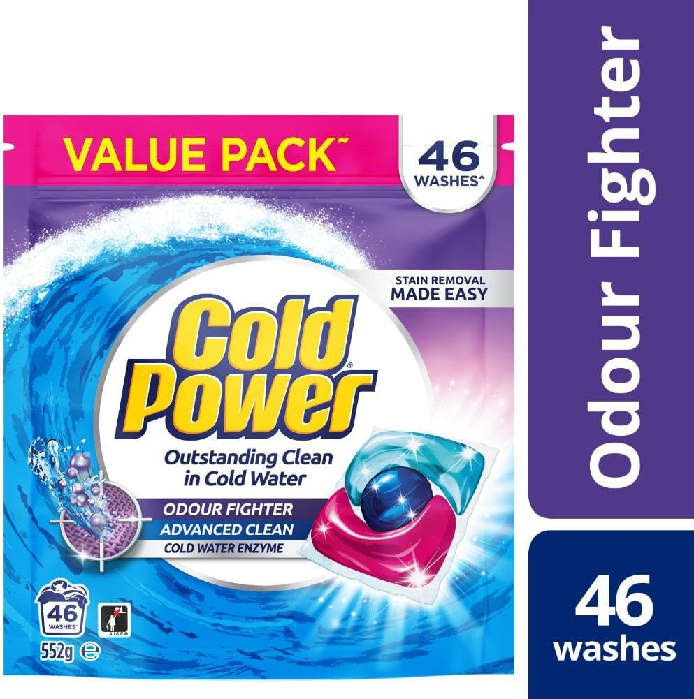 Cold Power Triple Odour Fighter Laundry Detergent Capsule (46 Washloads) image number 2