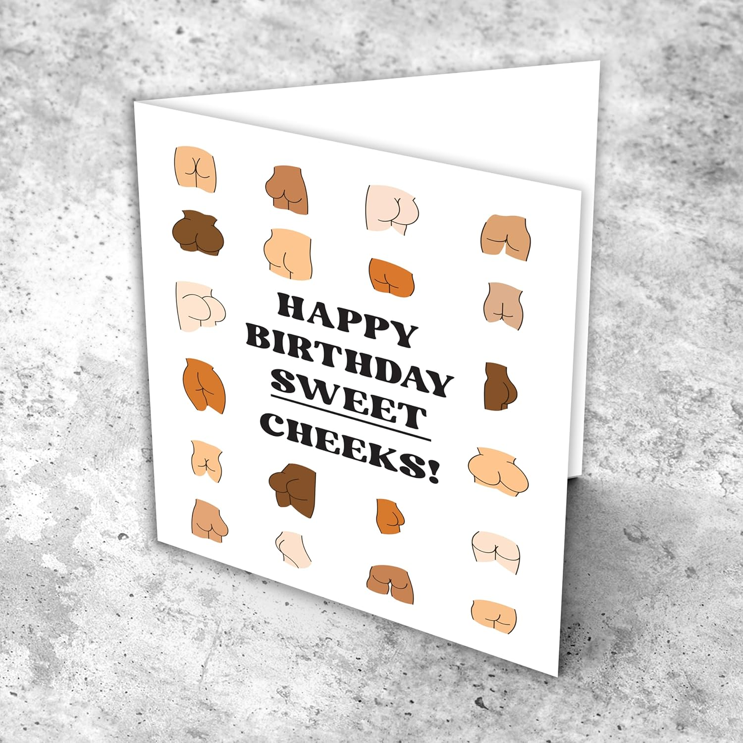 Adult Greeting Funny Birthday Cards for Women or Men. Sweet Cheeks Giant Card & Mailing Envelope. Dirty Anniversary 13X9 In. Ass Illustrations for Her Him. Bday Decor Ideas for Best Friend Coworker. image number 5