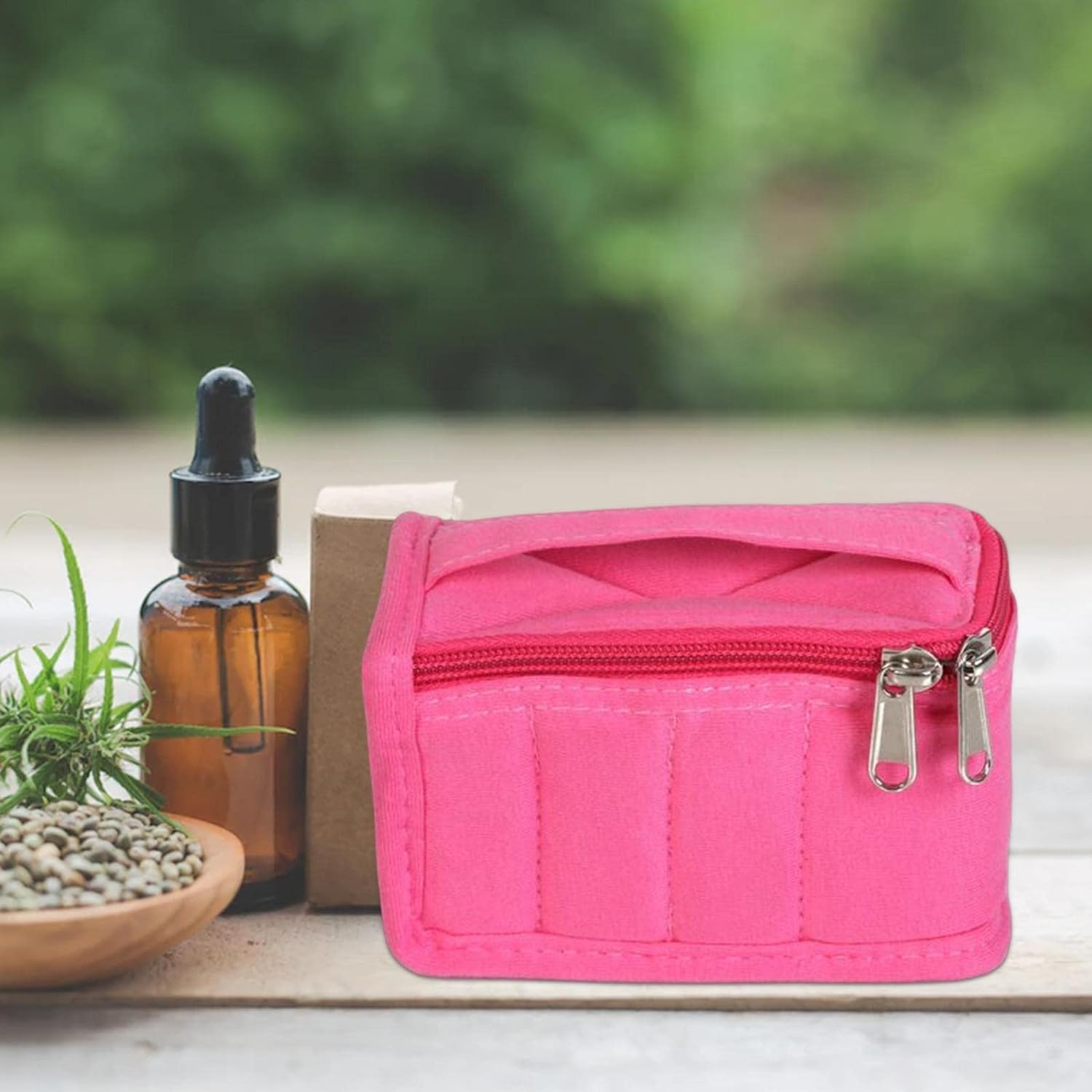 Portable Toiletry Bag Makeup Bag Unique Gift Storage Pouch Multifunction Cosmetic Organizer for Business Trips (Purple), Pink, One Size