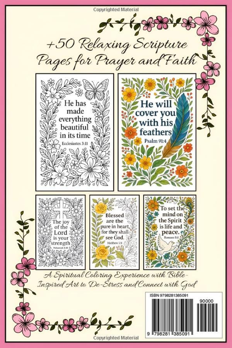 Christian Coloring Book for Adults: Bible Verses and Inspirational Designs for Women &ndash; +50 Relaxing Scripture Pages for Prayer and Faith: a Spiritual ... Art to De-Stress and Connect with God