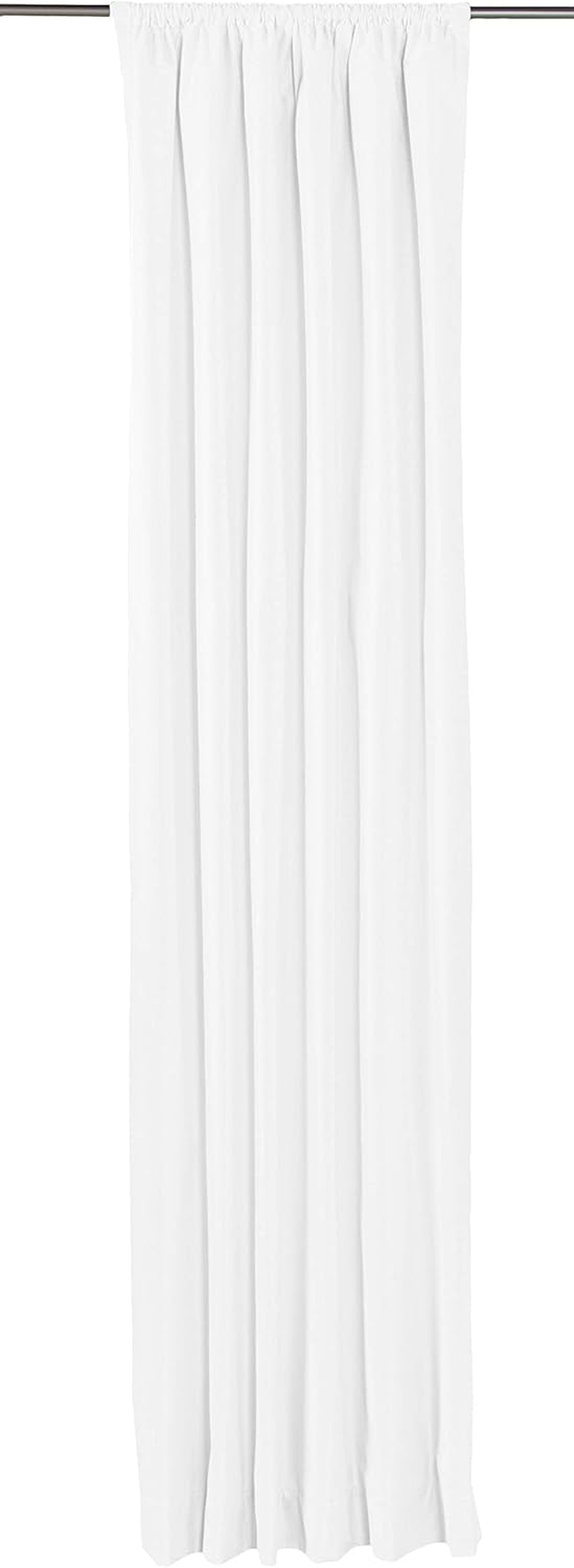 Amazon Basics Room Darkening Blackout Window Curtains with Grommets - White, 25.5W X 33.5L Cm (1 Panels) image number 2