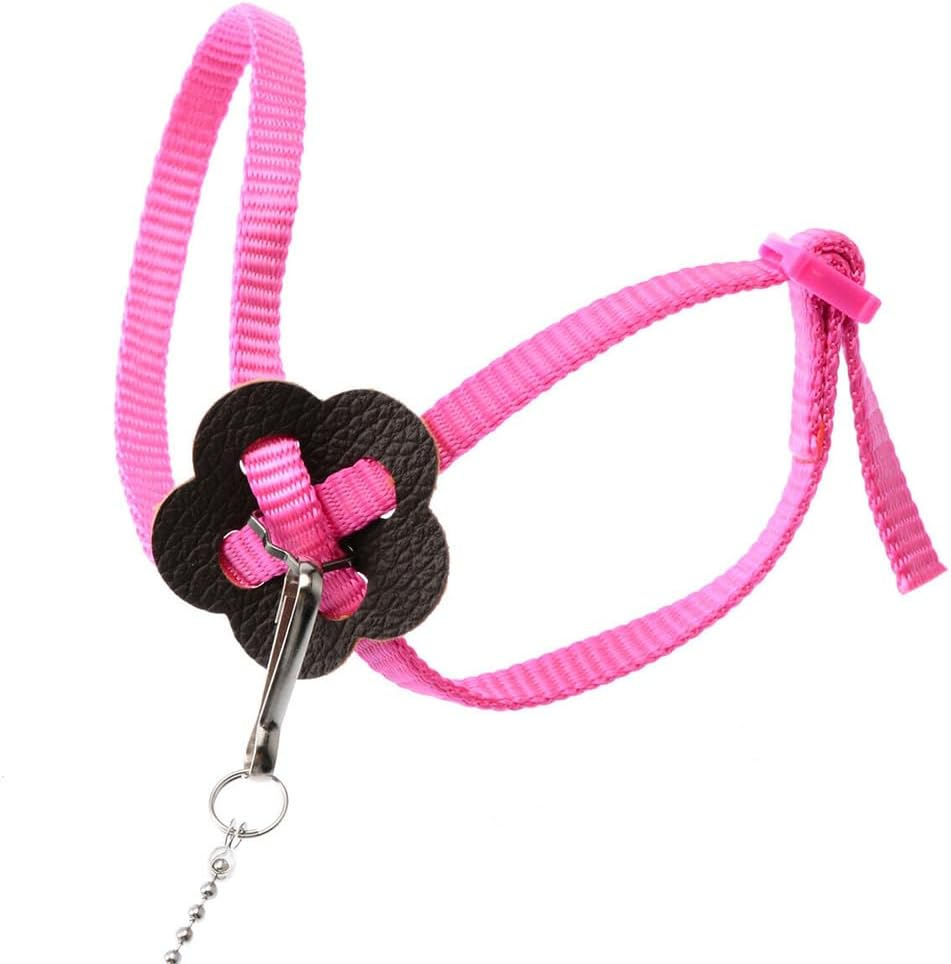 Parrot Bird Leash Adjustable Harness Pets anti Flying Outdoor Training Lead Rope Pink image number 2