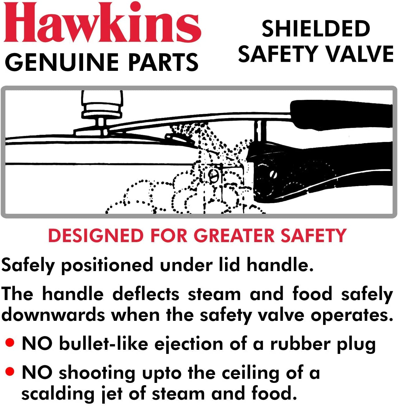 Hawkins Pressure Cooker Safety Valve Small Silver image number 3