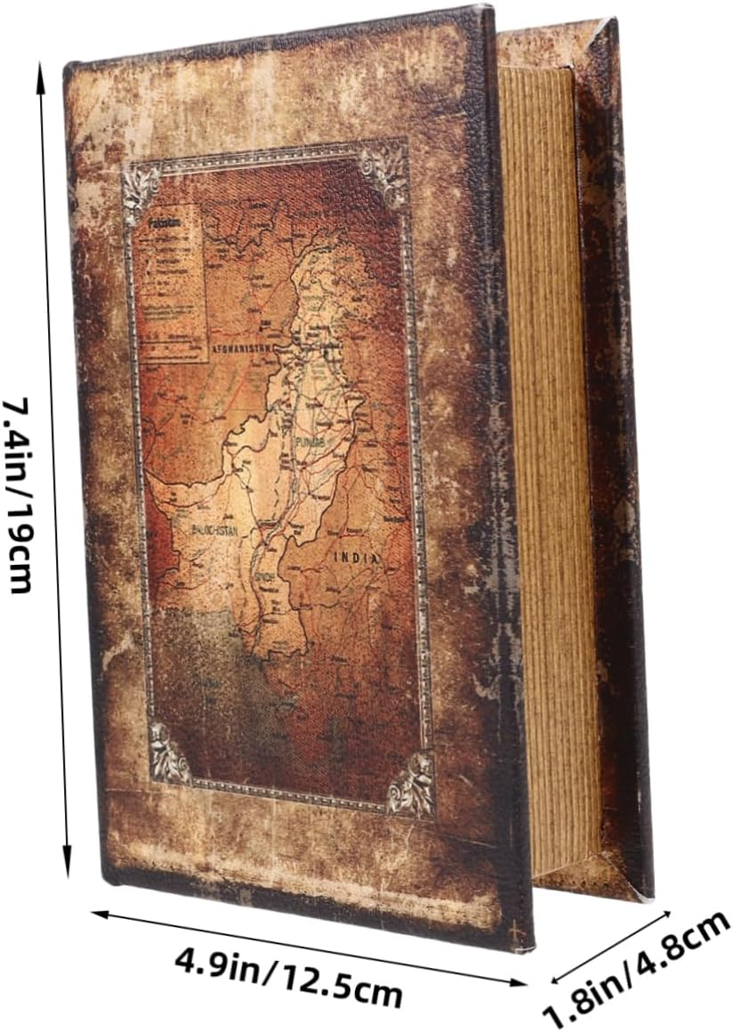 Vintage Book Shaped Key Storage Box Jewelry Organizer, Simulation Hardcover Key Container for Home Decor, Small Retro Style Keepsake Box for Living Room or Study image number 1