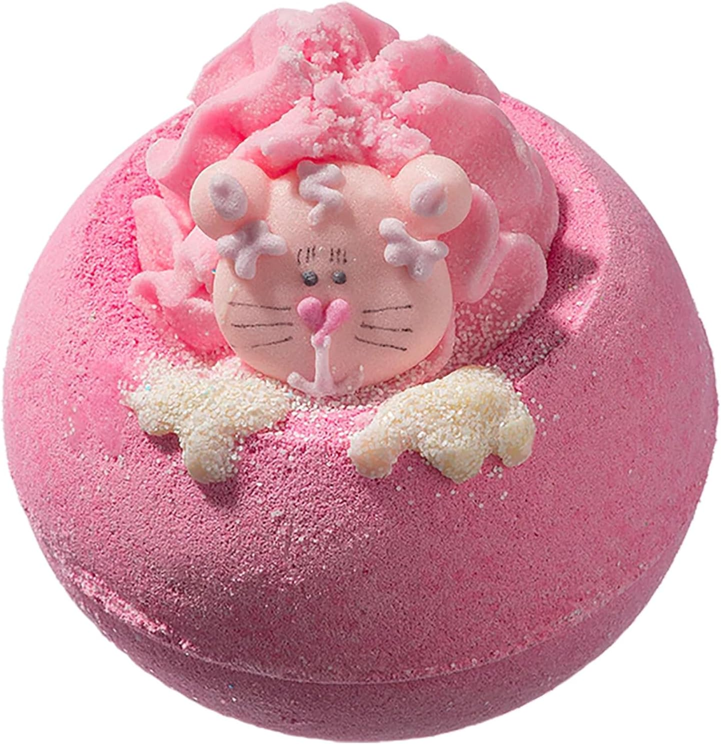Bomb Cosmetics Paws for Thought Bath Blaster, Cocoa and Shea Butter Infused, Candy Floss Scent, Sandalwood and Bergamot Oils, Soothing Fizzy Bath Bomb for Soft Skin and Relaxing Aromatherapy image number 1