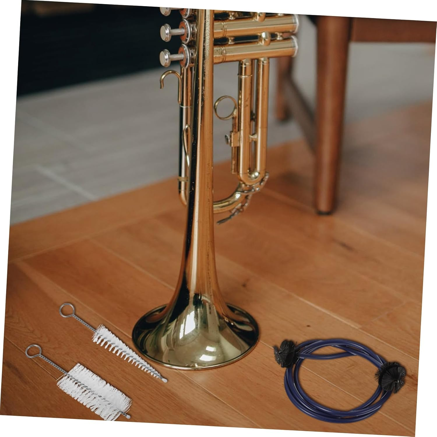 Kisangel 1Set Trumpet Cleaning Tools Kit Trumpet Cleaning Brush with Pointed Brush and Mouthpiece Brush for Trumpet Maintenance and Care image number 6