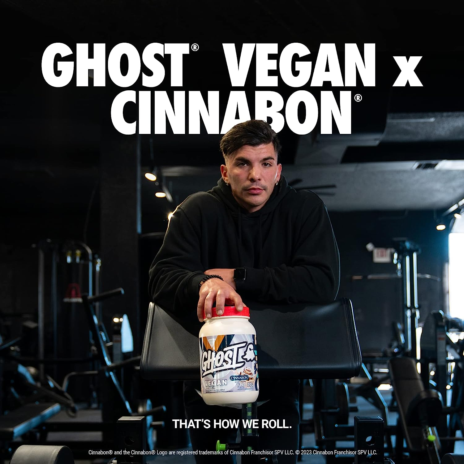 Ghost Cinnabon Vegan Protein Powder 989 G image number 1