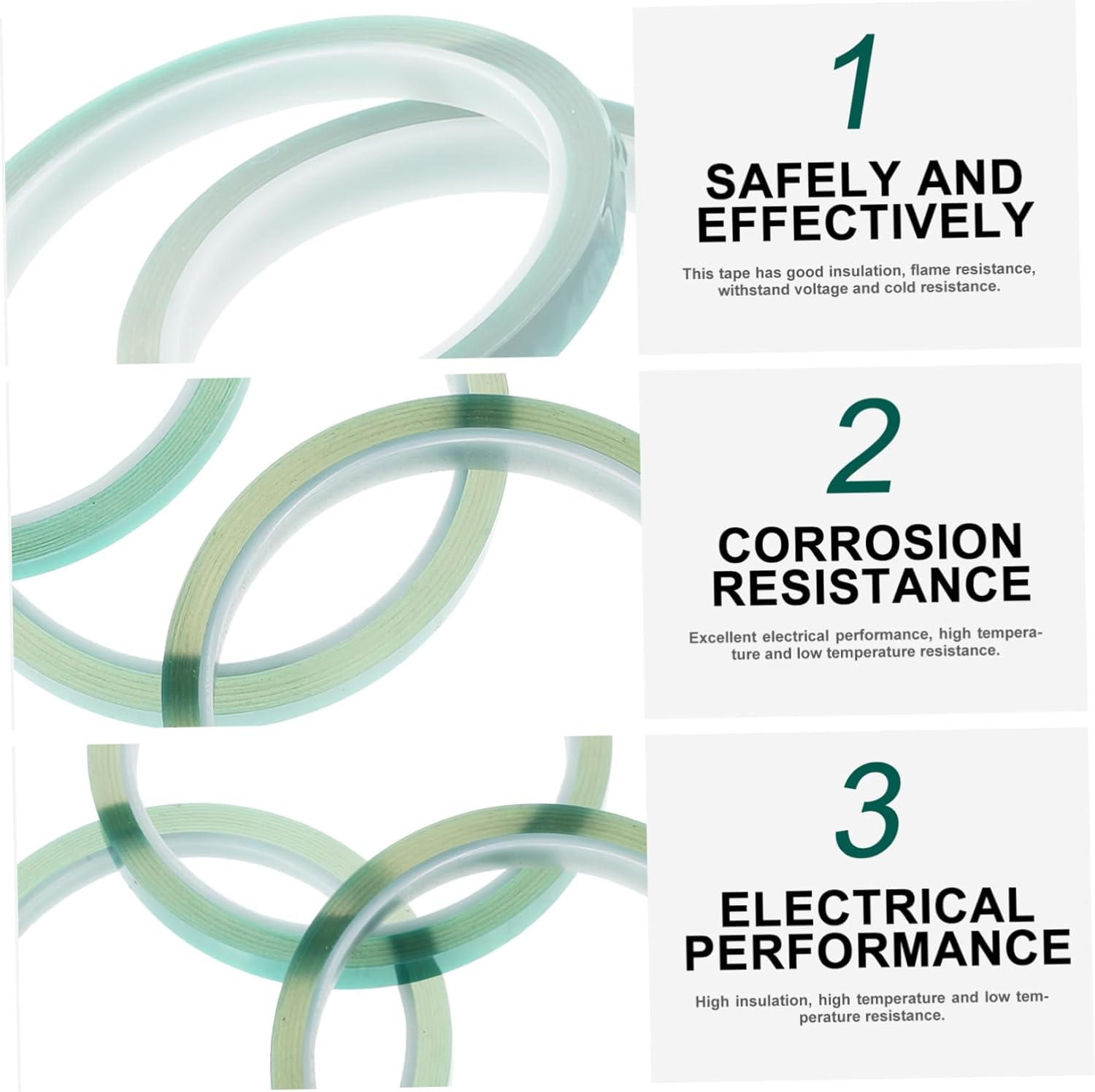 6Pcs High Temperature Adhesive Tape Insulated Masking Tape for Spray Paint Silicone Protective Film Thickness Multi image number 3