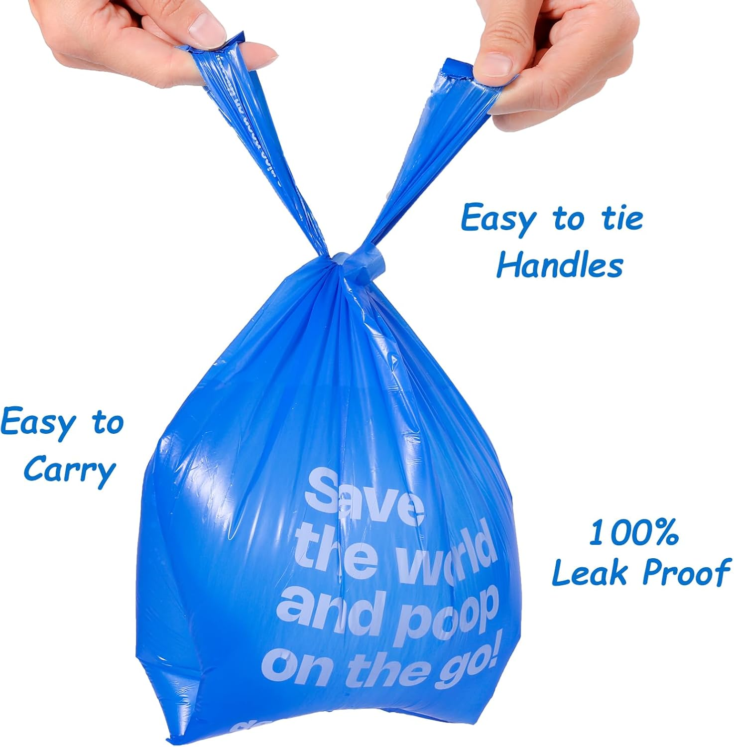 Deo Doo Dog Poop Bags with Handles 9 Rolls 108 Counts Big Sizes Leak Proof and Extra Thick Waste Bags Refill Rolls for Walking Small Medium Large Dogs Cats Litter with Holder Iris Scented