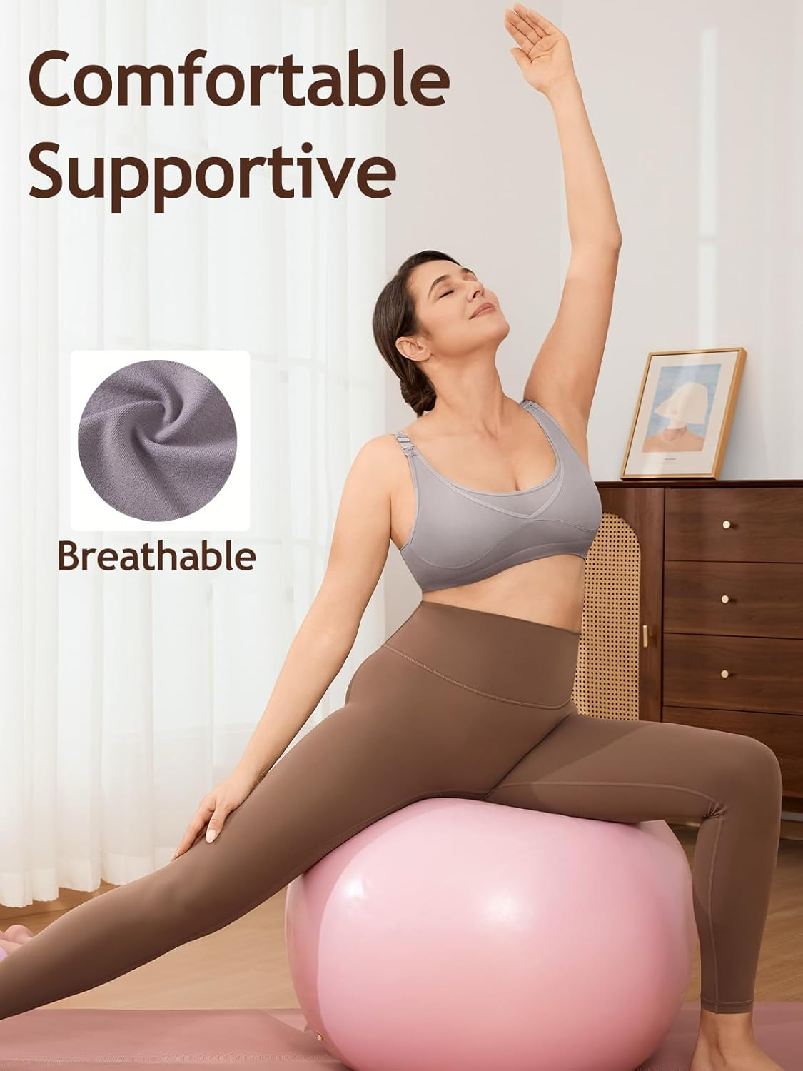 Wireless Hands-Free Pumping Bra, Adjustable with Extendable Straps and Hook Extender, Comfort Sleep Nursing Bra image number 3