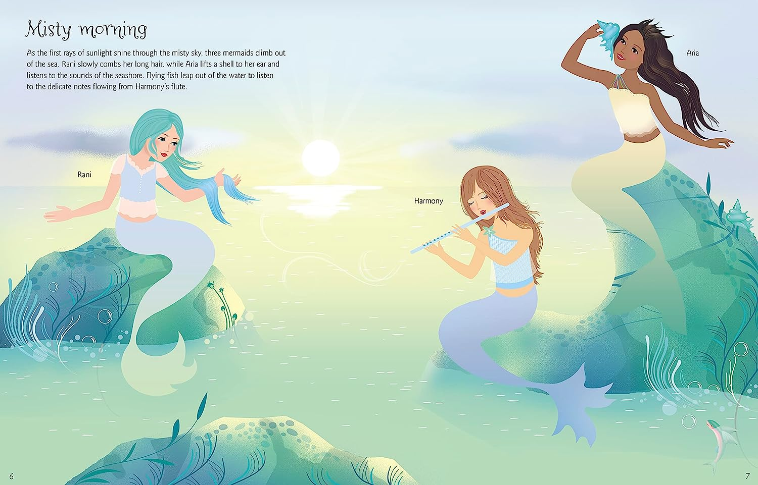 Usborne Dolly Dressing Mermaids Sticker Book image number 4