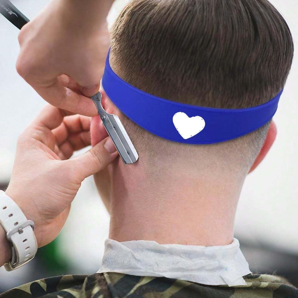 Adjustable Neck Hair Guide - Hair Trimming Guide Tool for Cutting - Portable Silicone Haircut Bands Hairline Shaping Tool for Home Haircuts Neckline Shaving Template and Hair Trimming Guide (Black)