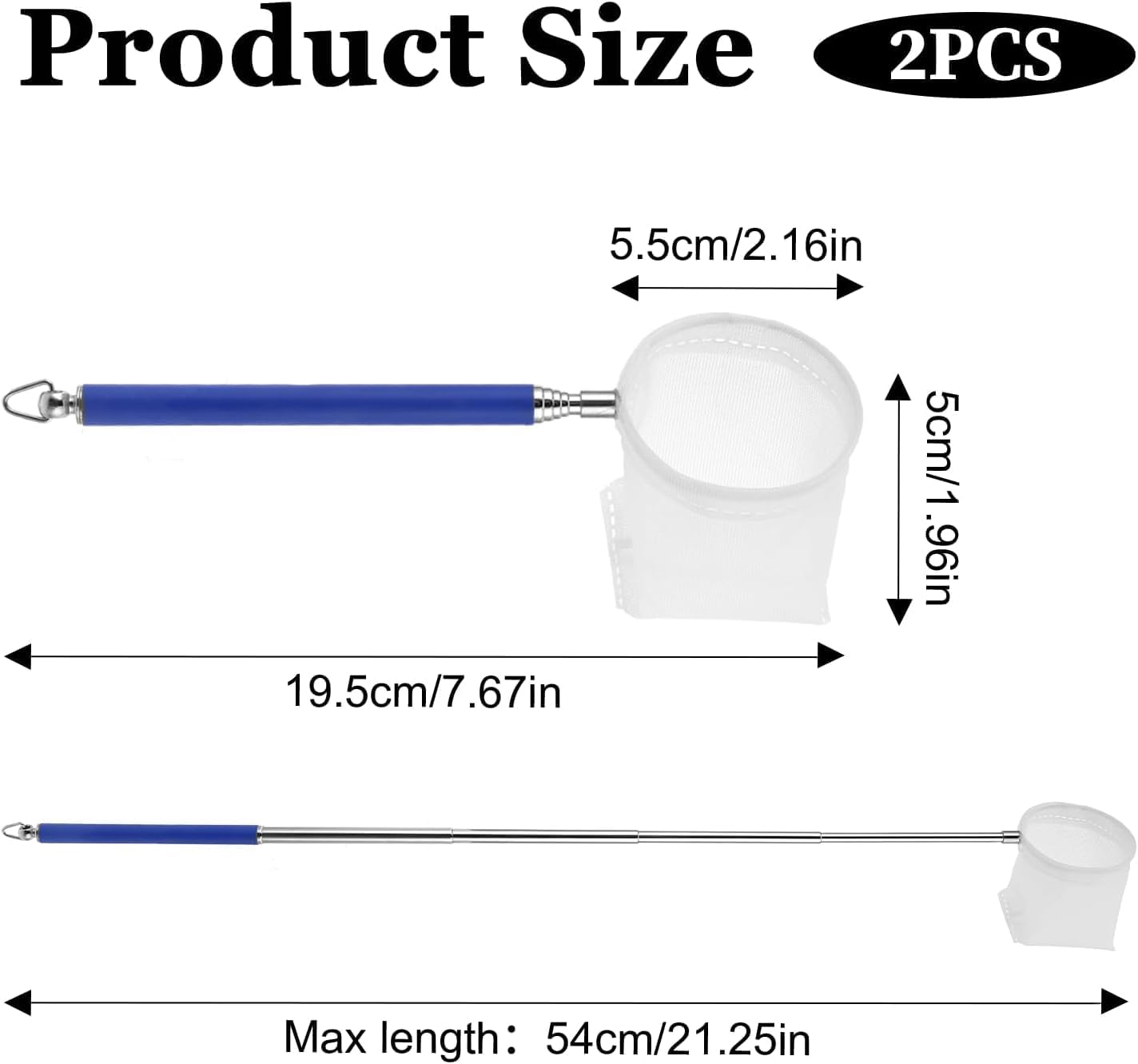 2Pcs Small Telescopic Shrimp Net,Small Telescopic Aquarium Fish Net,Aquarium Shrimp Net Telescopic Fish Shrimp Skimming Net,Aquarium Shrimp Net Telescopic Fish Tank Shrimp Net,Aquarium Shrimp Net image number 1