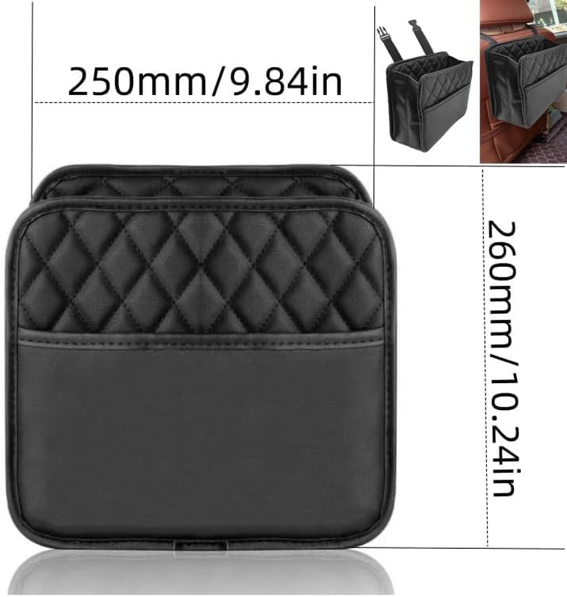 Beiqilian 2 PCS Backseat Car Organizer,Car Seat Back Hanging Bag Car Document Holder Multi-Pocket Bottle Bag,Multi-Pocket All Purpose Car Trip Bag Storage Box (2) image number 3