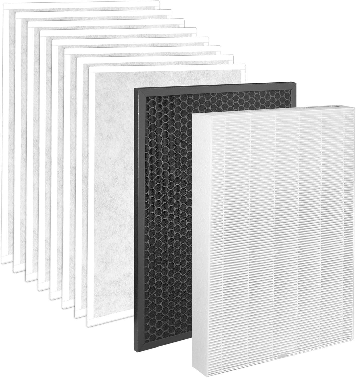 Zero Pro 5 Stage Replacement Filter Set Compatible with Winix Australia Zero+ PRO 5-Stage & HR900 Air Purifier Model AUS-1250AZPU, 1 H13 True HEPA Filter & 1 Activated Carbon Filter & 8 Pre Filter image number 6