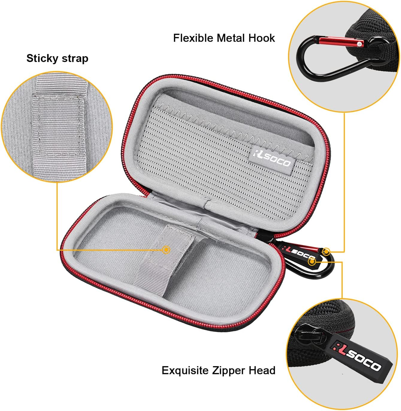 Case for Sandisk Extreme/Extreme Pro/Professional & Crucial X8 Portable SSD,500GB/1TB/2TB/4TB/8TB External Solid State Drive by RLSOCO image number 5