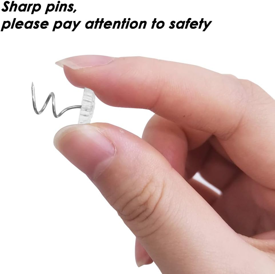 Yucool 100 Pcs Bed Skirt Pins, Twist Pins with Clear Heads for Upholstery,Slipcovers Bedskirts,Sofa image number 6