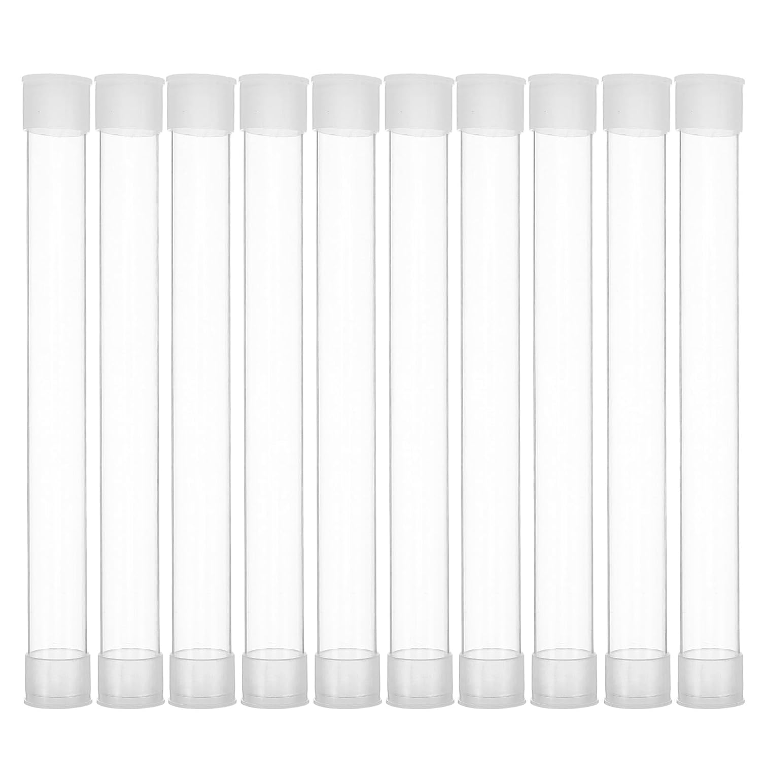 Anneome 10Pcs Thermometer Protective Case Plastic Tube Weatherproof Needle Storage Container for Home Clinic Travel Thermometer Storage Box image number 4
