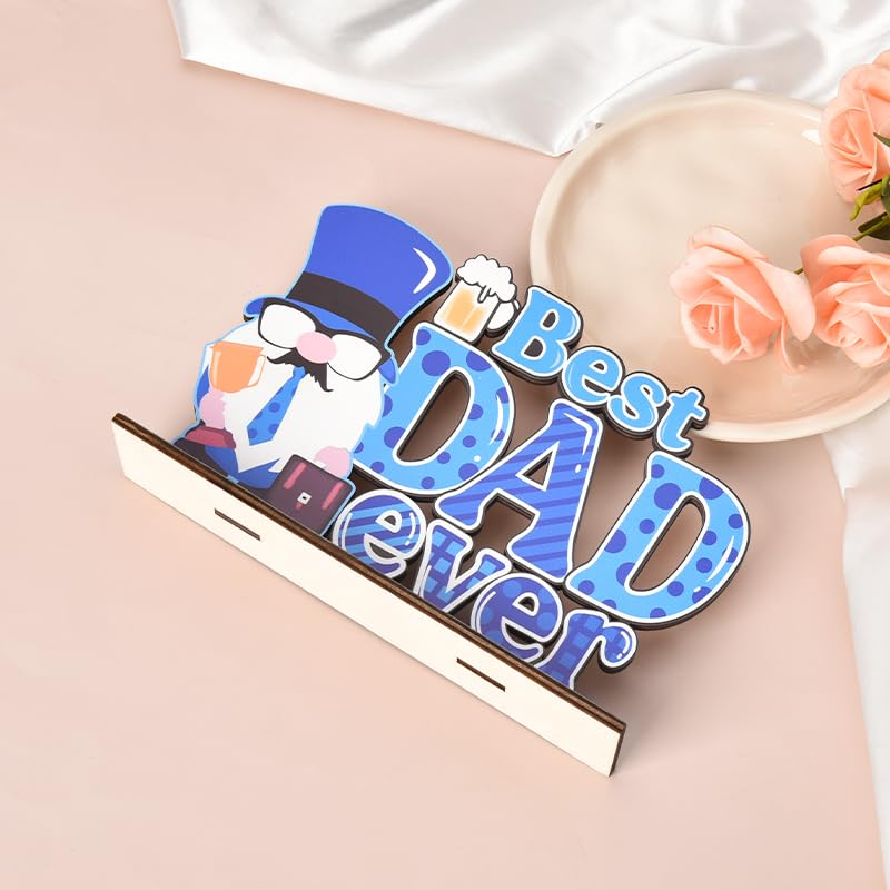 Dad Fathers Day Table Decorations Dad Birthday Party Supplies Father Day Centerpieces Best Dad Ever Plaque Dad Signs for Home Decor Dad Decorative Signage Dad Wood Decor Housewarming Gifts for Dads image number 6