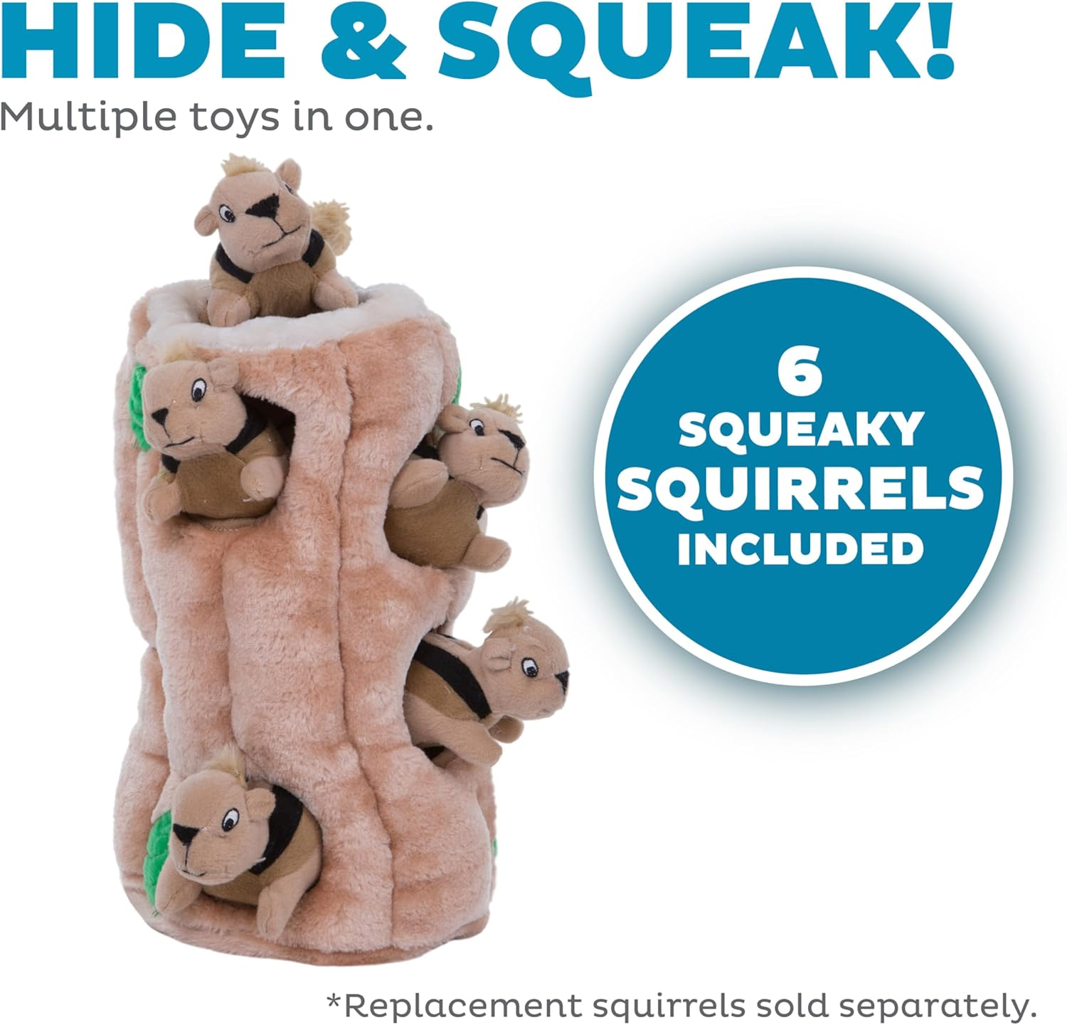Outward Hound Hide a Squirrel Plush Dog Toy Puzzle, XL image number 4