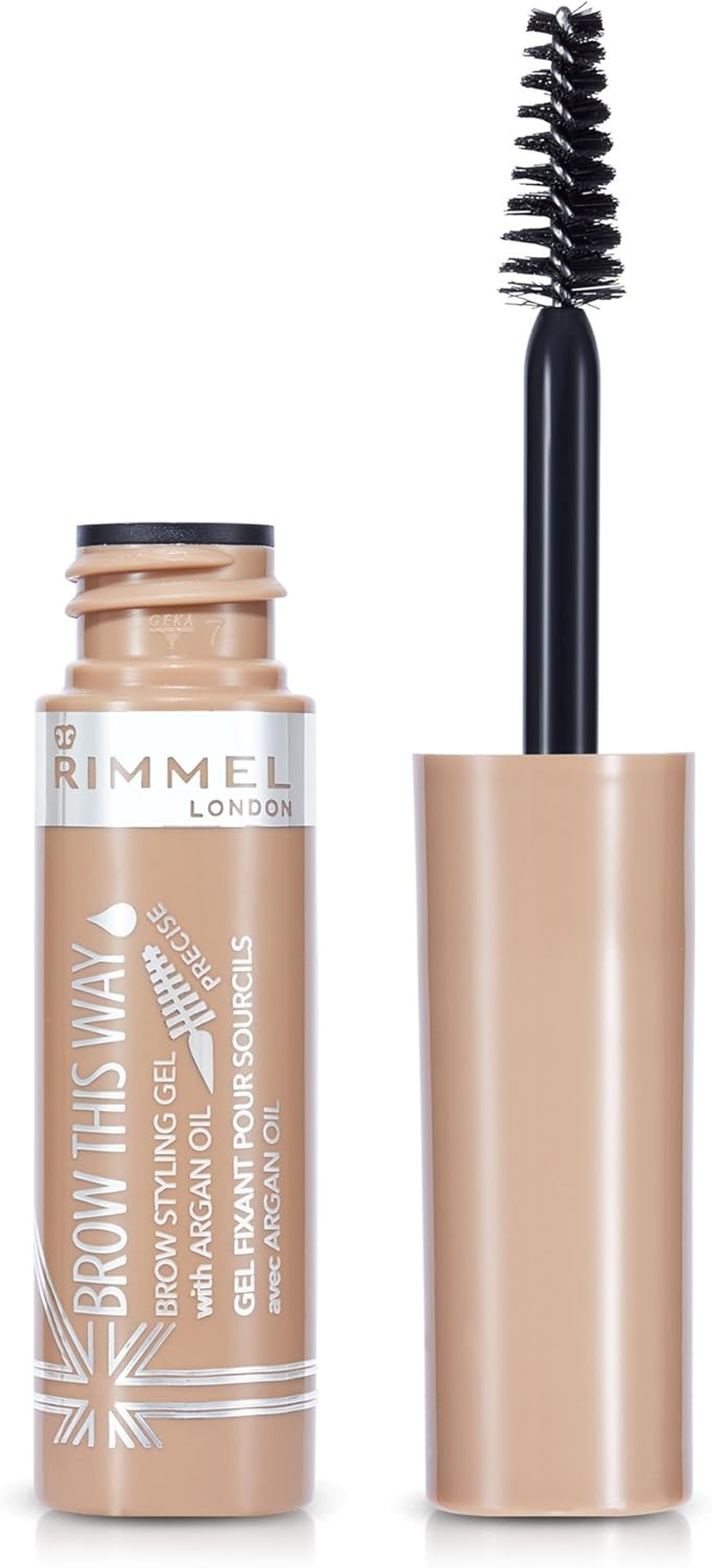 Rimmel London, Brow This Way Eyebrow Gel with Argan Oil, Clear, 12.82G