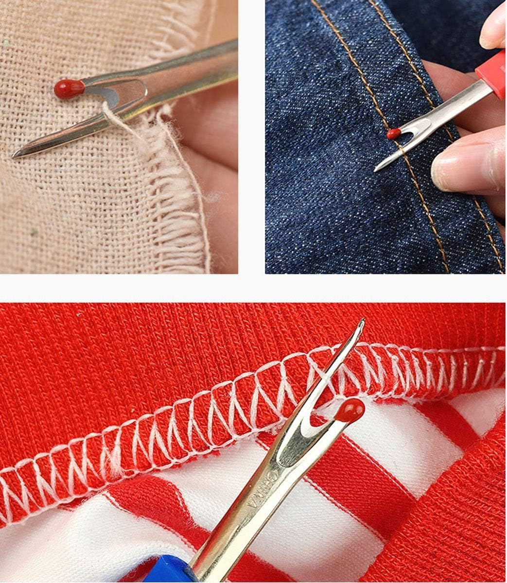 Seam Ripper and Thread Remover Kit, 10Pcs Sewing Seam Ripper Tool,Seam Ripper Set Thread Seam Removal Separator Sewing Cross Stitch Separator Stitch Unpicker with Trimming Scissor and Ruler for Sewing