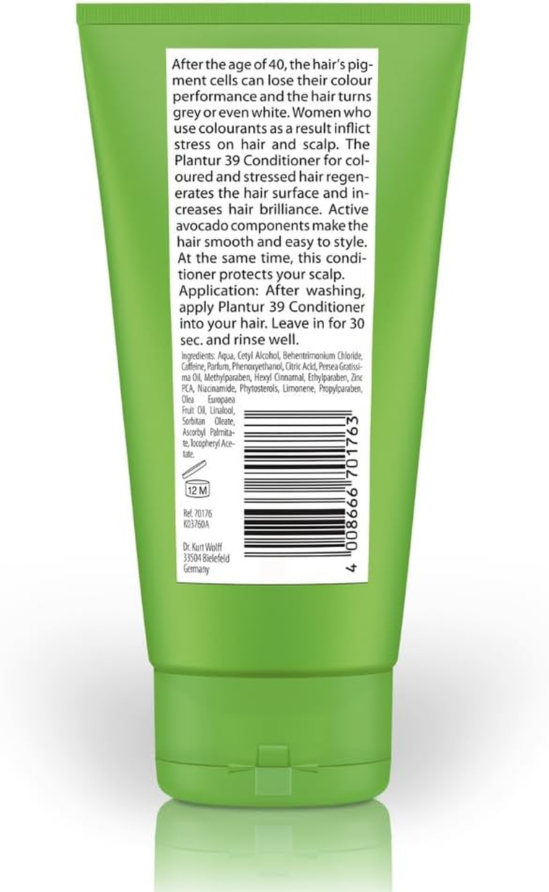 Plantur 39 Conditioner for Coloured and Stressed Hair 150Ml | Unique Galenic Formula for Stronger Hair | Regenerates Hair and Increases Hair Brilliance image number 1