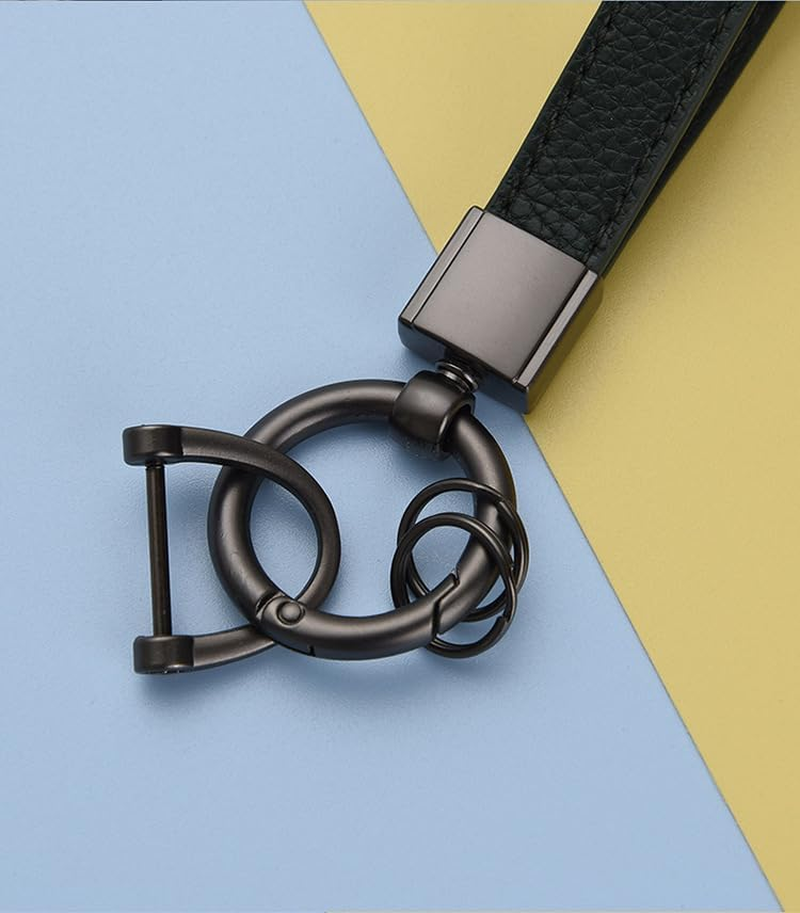 Leather Car Keychain, Leather Key Fob with D-Ring, Anti-Lost Soft Leather Key Chain, Car Accessories image number 6
