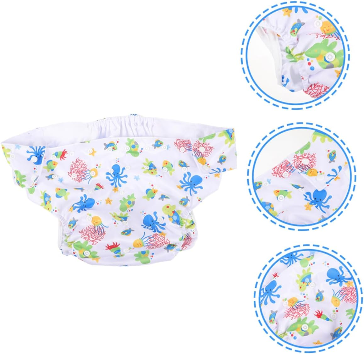 ERINGOGO 2Pcs Nappies Elderly Diapers for Senior Women Washable Incontinence Pants Adult Diapers Cover Snaps Breathable Adult Cloth image number 4