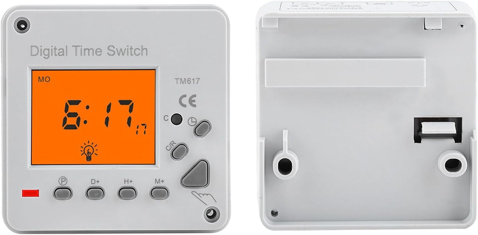 Digital Electric Programmable Outlet Timer, Smart Control Timer Switch with Backlight for Lights, Fans, Engines, Wall-Timer Switches for Devices (220VAC TM617-2) image number 5