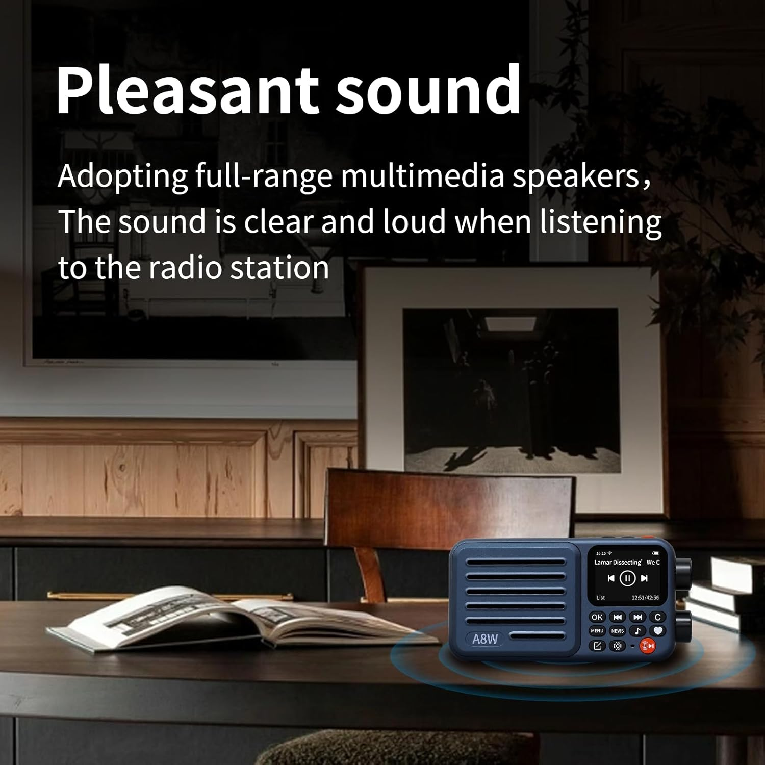 Choyong A8W Portable Smart Internet Radio Receiver WIFI/4G Radio Speaker with Fm,Micro-Sd Card,All World Radios,For Home with Wifi,Digital Radio,Choyoung image number 3