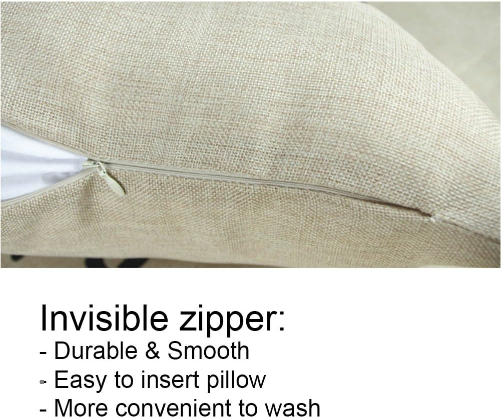 Australia Flag - Square Burlap Cotton Linen Throw Pillow Case Shell Cushion Covers without Cushion with Zipper 18 X 18 Inch Home Decor - for Living Room, Bedroom, Couch, Sofa (Australia)