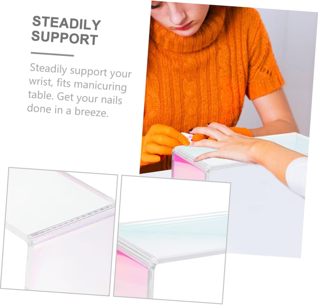 NIYANGLE Manicure Hand Pillow Nail Art Rest Cushion Comfortable Acrylic Support Pillow for Nail Art Beginners Portable Wrist Relief Accessory image number 6