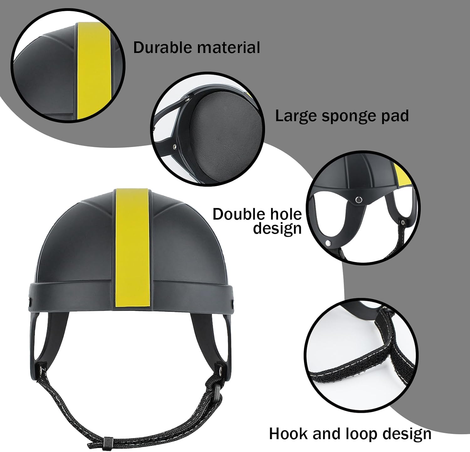 IUOUTG Pet Helmet for Small and Medium Dog with Ear Holes Cat Helmet Football Dog Helmet Outdoor Motorcycle Puppy Hard Hat for Dogs and Cat Pet Riding Supplies image number 5