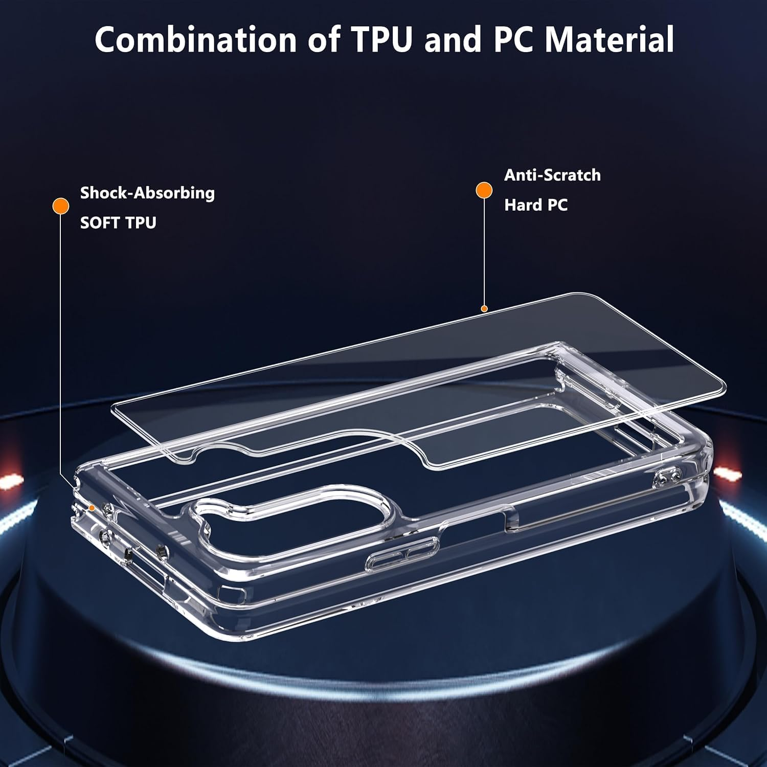 TR4U the Resource for You Clear Case Compatible with Samsung Galaxy Z Fold 6 [Anti-Yellowing][Military Grade Drop Protection], Hard Back Cover, Clear Case Compatible with Samsung Z Fold 6 7.6" (2024) image number 4
