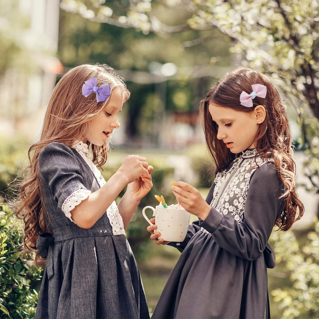 Pack of 10 Hair Bows Hair Clips for Girls, Cute Hair Clips Kids Hair Clips Girls Hair Accessories for Birthday Christmas Children'S Day Gift image number 4