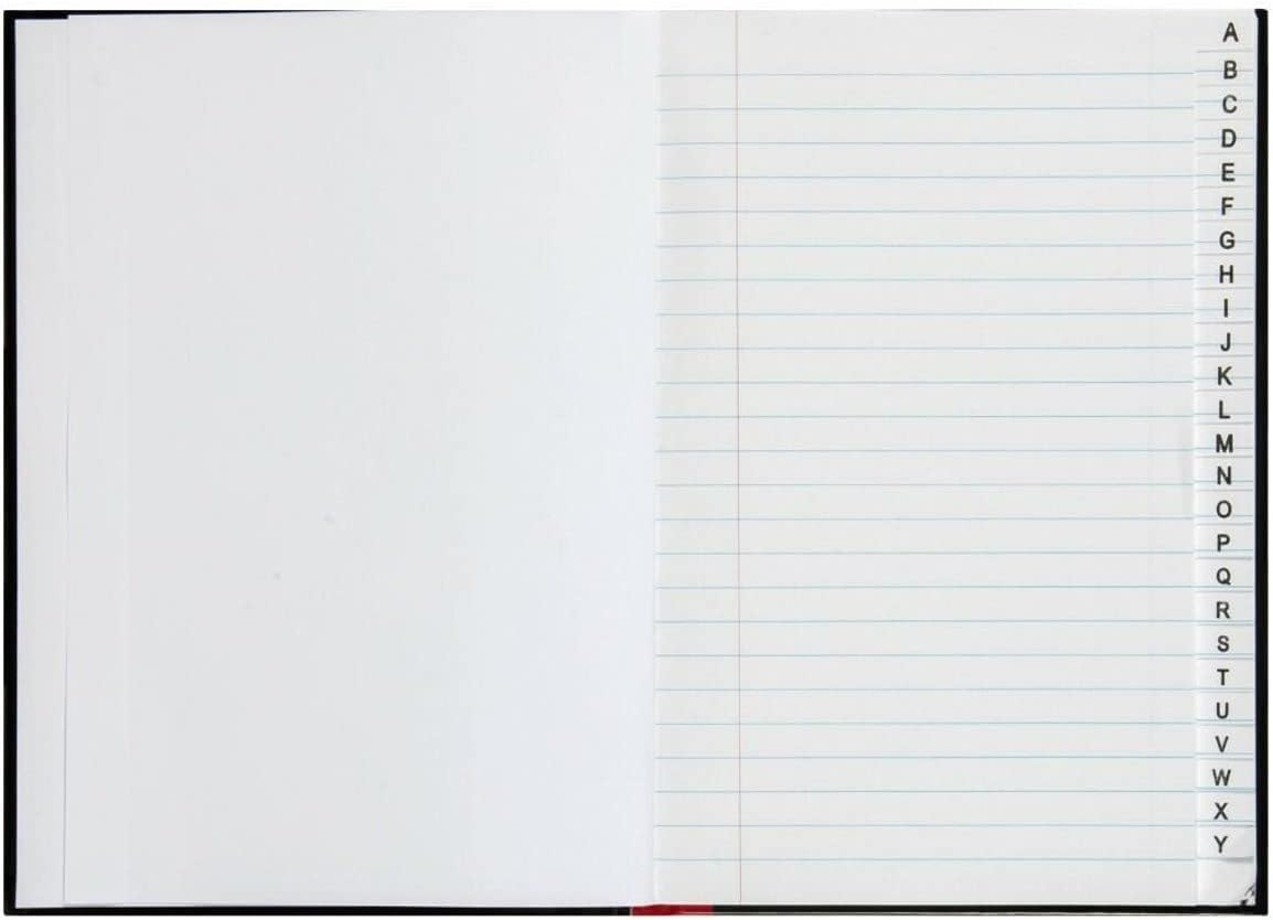 Marbig(R) 18963 Red and Black Notebook with Index A5 200 Pages image number 3