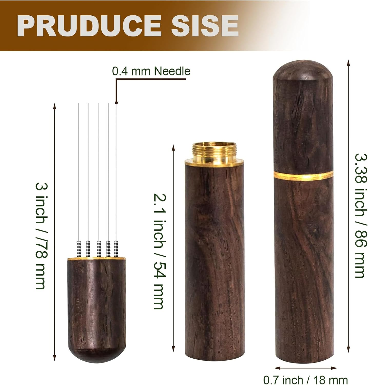 2 Pcs Coffee Distribution Tool &ndash; Espresso Stirrer Tool with 5 Needles (0.3Mm) & Natural Wood Handle, Includes Stand &ndash; WDT Espresso Distributor for Home, Kitchen, Caf&eacute;, Barista(Walnut/Rosewood) image number 2