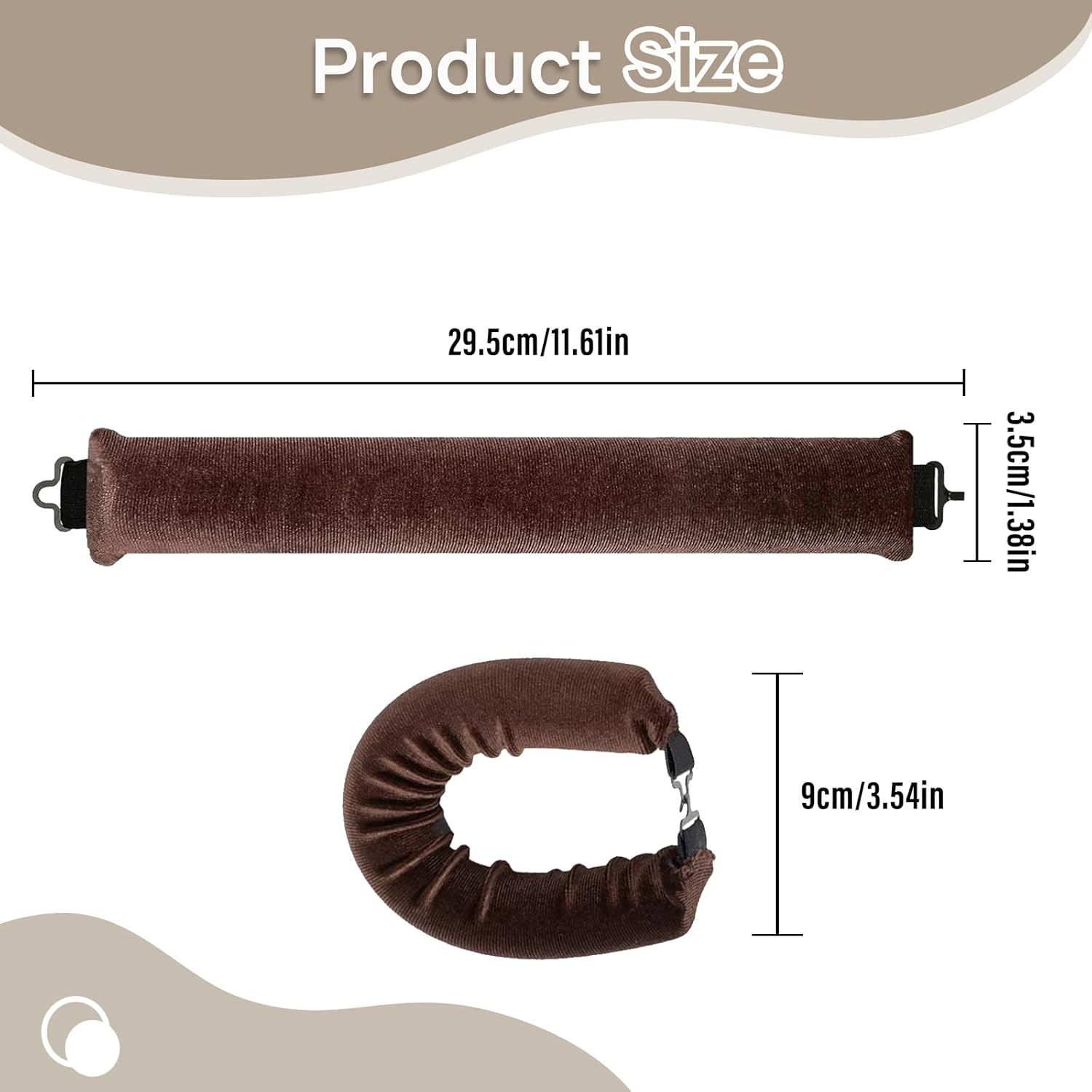 Pack of 3 Heatless Curls Band, Heat-Free Curlers, Curls without Heat, Hair Curler Hair Curling Band Curls Overnight for All Hair Types, Brown image number 4