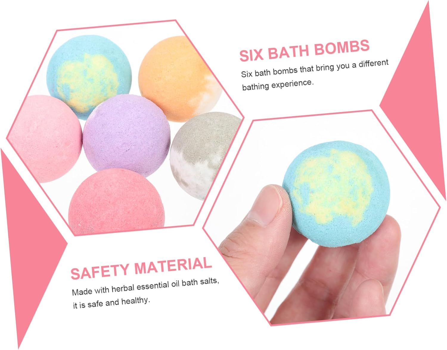 Baluue 6Pcs Essential Oil Bath Multi-Function Foot Soak for Relaxation and Skin Moisturizing Portable Household Spa Accessory Mixed Colors image number 3