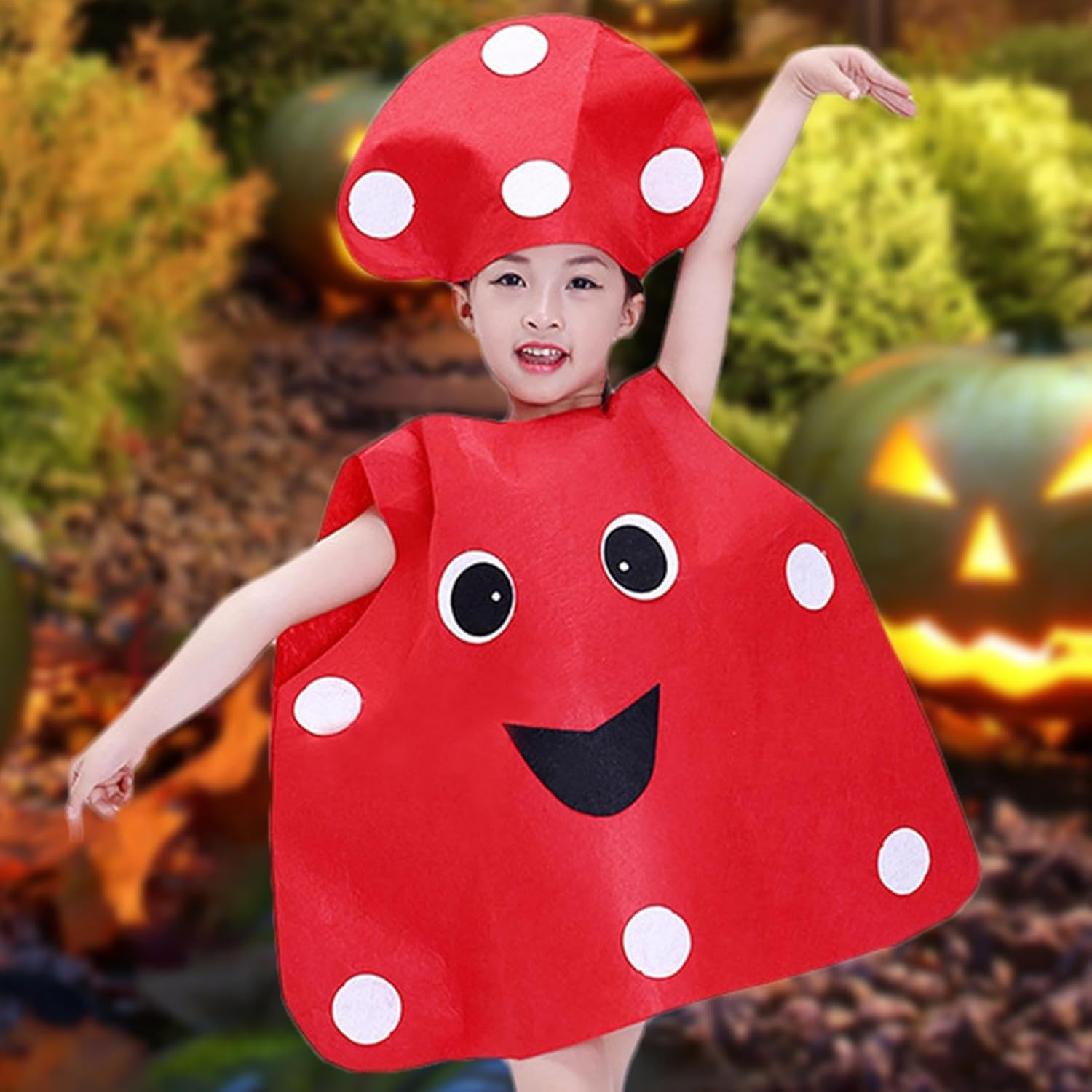 Kids Cosplay Outfit,Fruit Vegetable Design Halloween Dress up Outfit | Children'S Day Performance Costume, Creative Dance Outfit for Halloween, Theme, Stage Performance image number 5