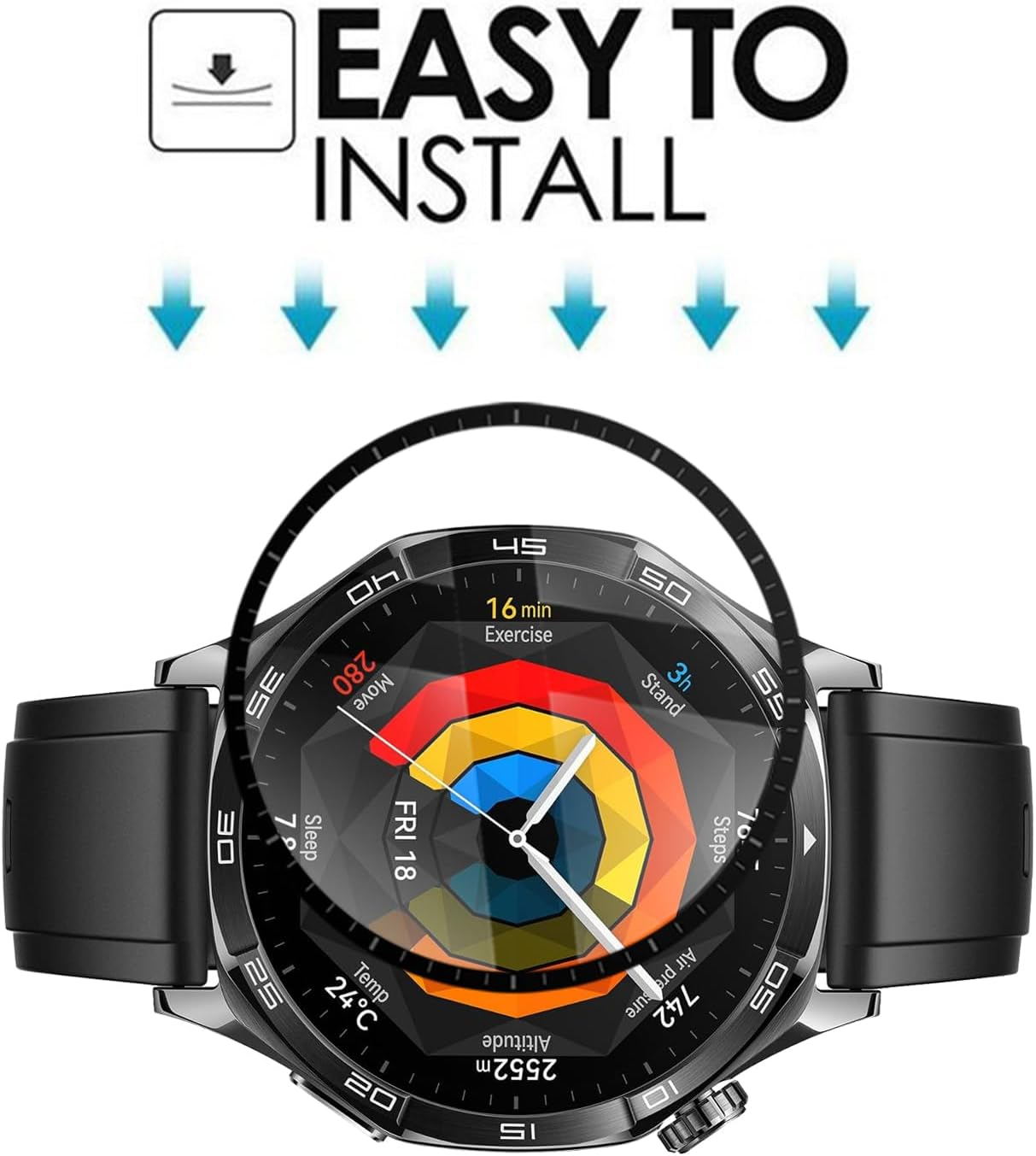 [3 Pack] Screen Protector for Huawei Watch GT 5 46Mm/Watch GT 5 Pro 46Mm, Electro-Weideworld 3D Curved Soft TPU Anti-Scratch High Definition Screen Protector for Huawei Watch GT 5 46Mm/Watch GT 5 Pro 46Mm image number 5