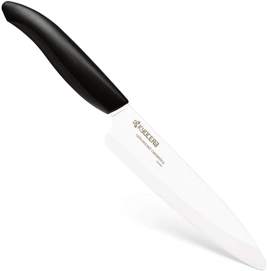 KYOCERA - GEN Series - Small Santoku Ceramic Knife Made of High-Performance Ceramic | Extremely Sharp | Ultra Light | High Break Resistance | Hand Ground Blade Length: 14 Cm, Black image number 3