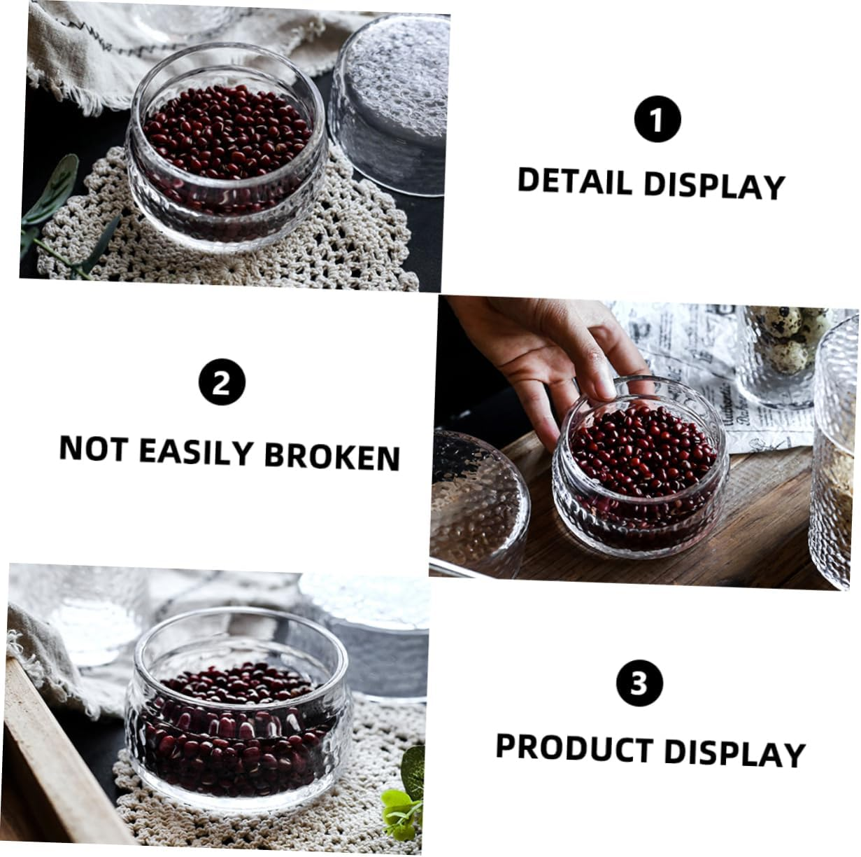 Alipis Chic Glass Storage Jars for Pantry Grain Jars Lid Home Kitchen Organisation image number 2